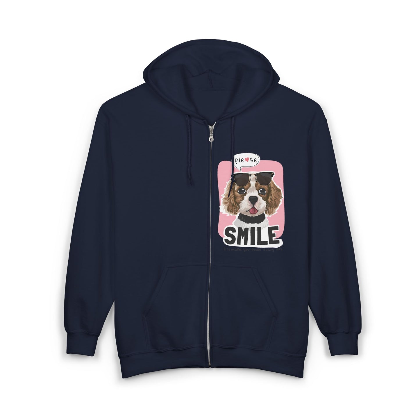 Cavalier King Charles Spaniel Sunglasses Zip Hoodie