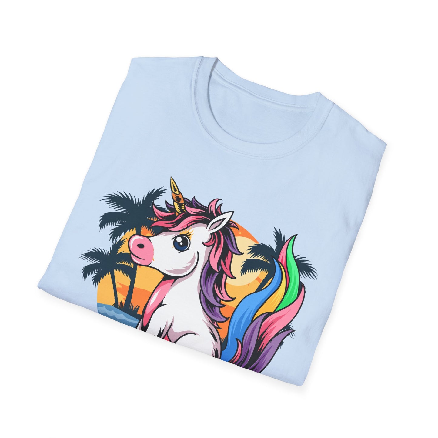 Skateboarding Unicorn T-Shirt, Cute Graphic Tee for Teens, Fun Summer Wear, Gifts for Unicorn Lovers, Beach Day Outfit
