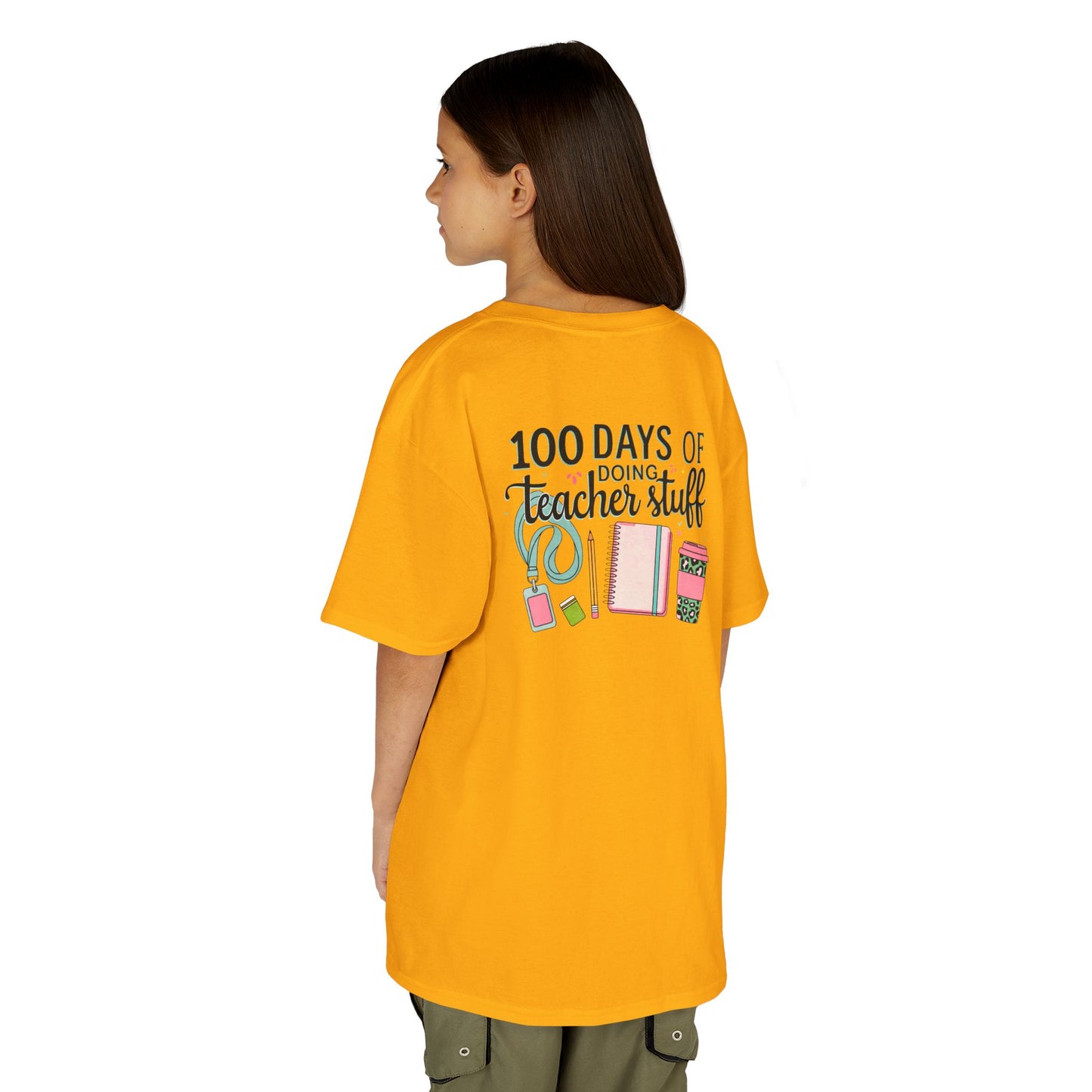Teacher Appreciation Kids Tee, 100 Days of Teacher Stuff Shirt, School Spirit Tee, Gift for Future Educators, Kids' Classroom Apparel