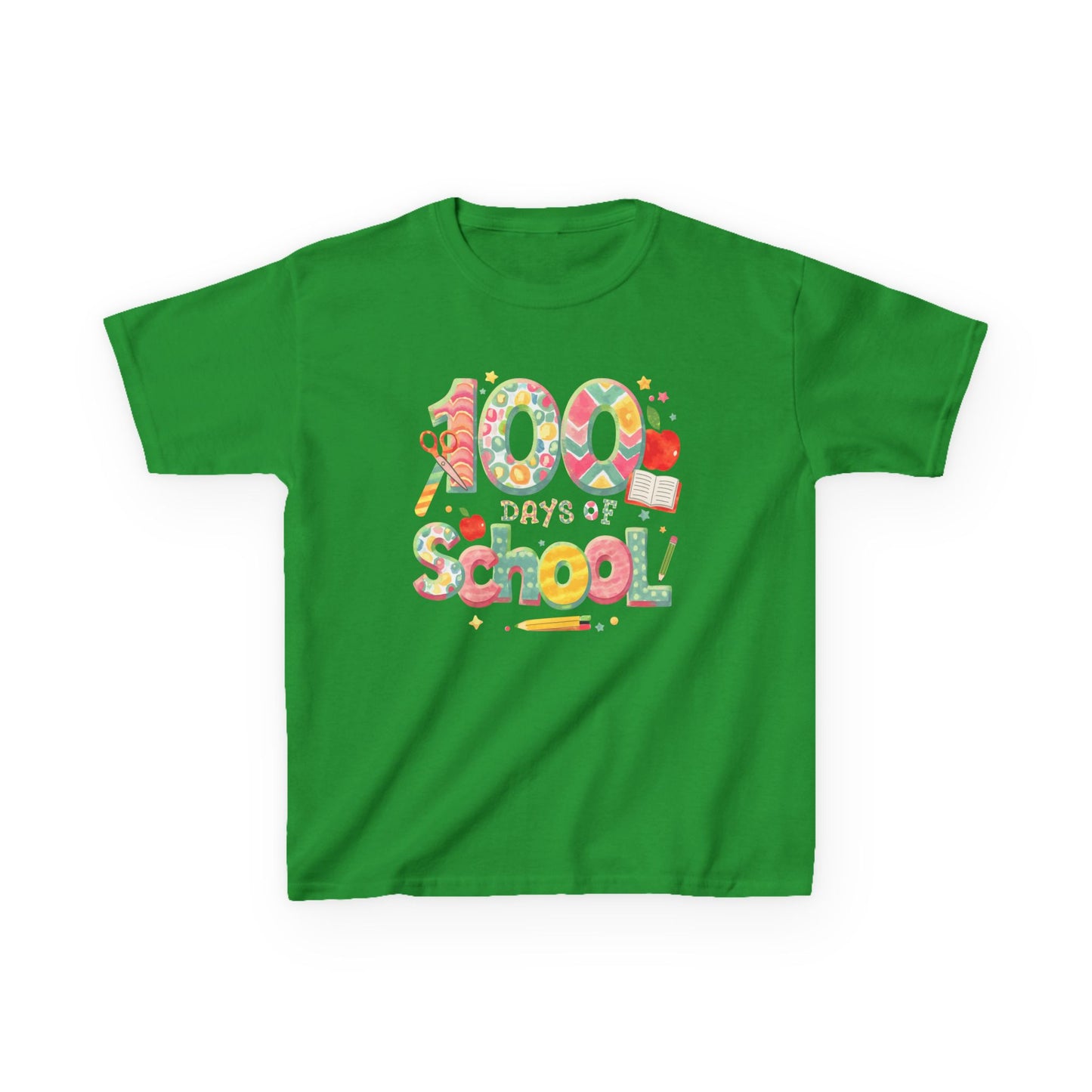 Kids School Celebration Tee - 100 Days of School, Class Shirt, Back to School Outfit, Fun Teacher Gift, Kids Education Apparel Irish Green