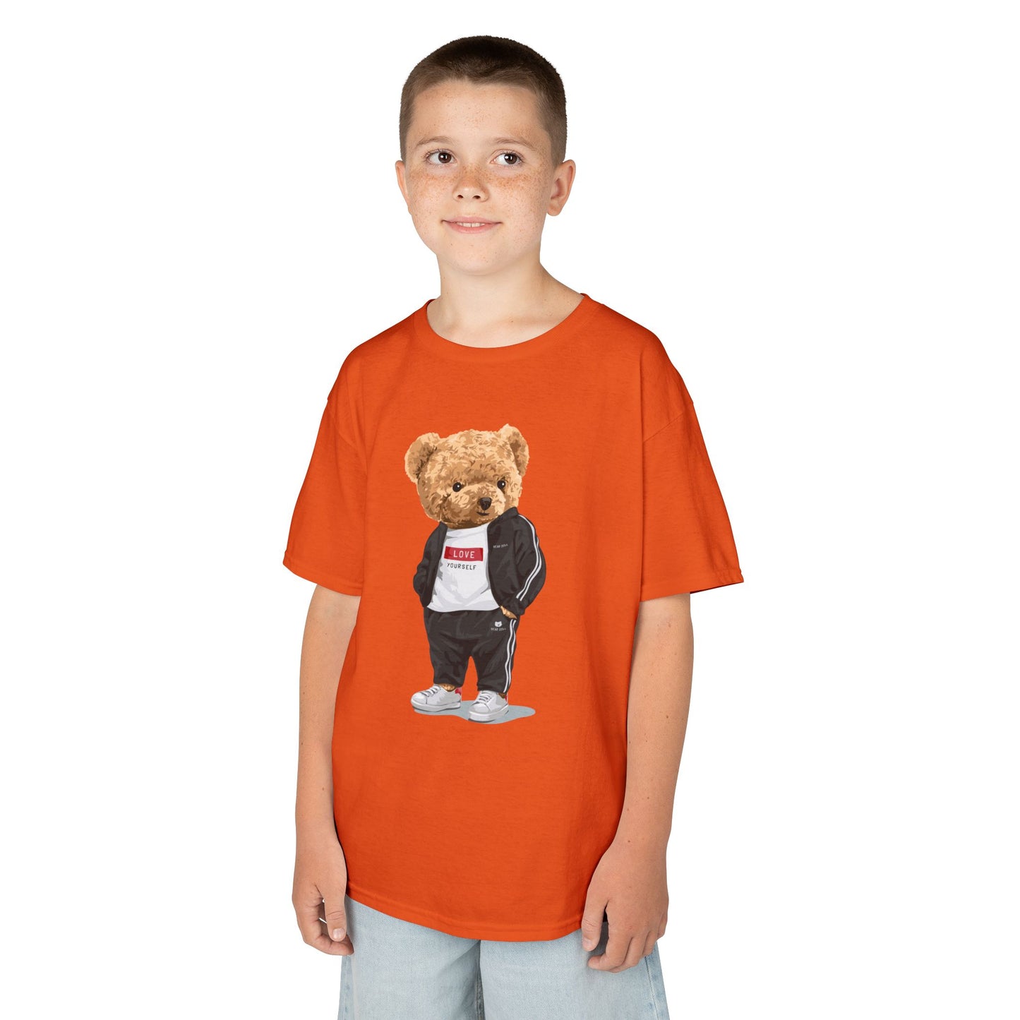 Youth Streetwear Graphic Tee - Fun Bear Design, Cool Kids T-Shirt, Summer Wear, Birthday Gift, Casual Outfit