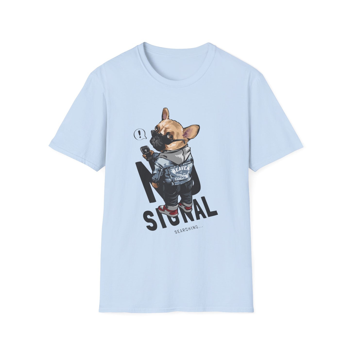 Cool Dog Graphic T-Shirt, Fun Pet Lover Tee, Casual Style for Any Occasion, Unique Gift for Dog Owners, Animal Lover Apparel Light Blue