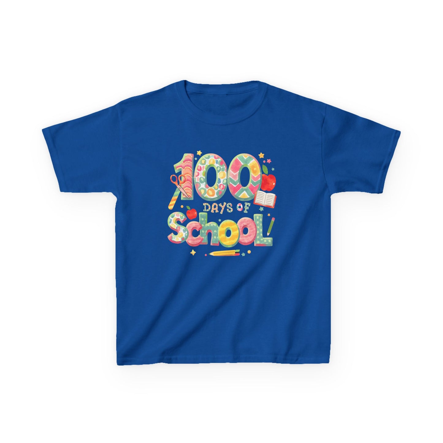 Kids School Celebration Tee - 100 Days of School, Class Shirt, Back to School Outfit, Fun Teacher Gift, Kids Education Apparel Royal