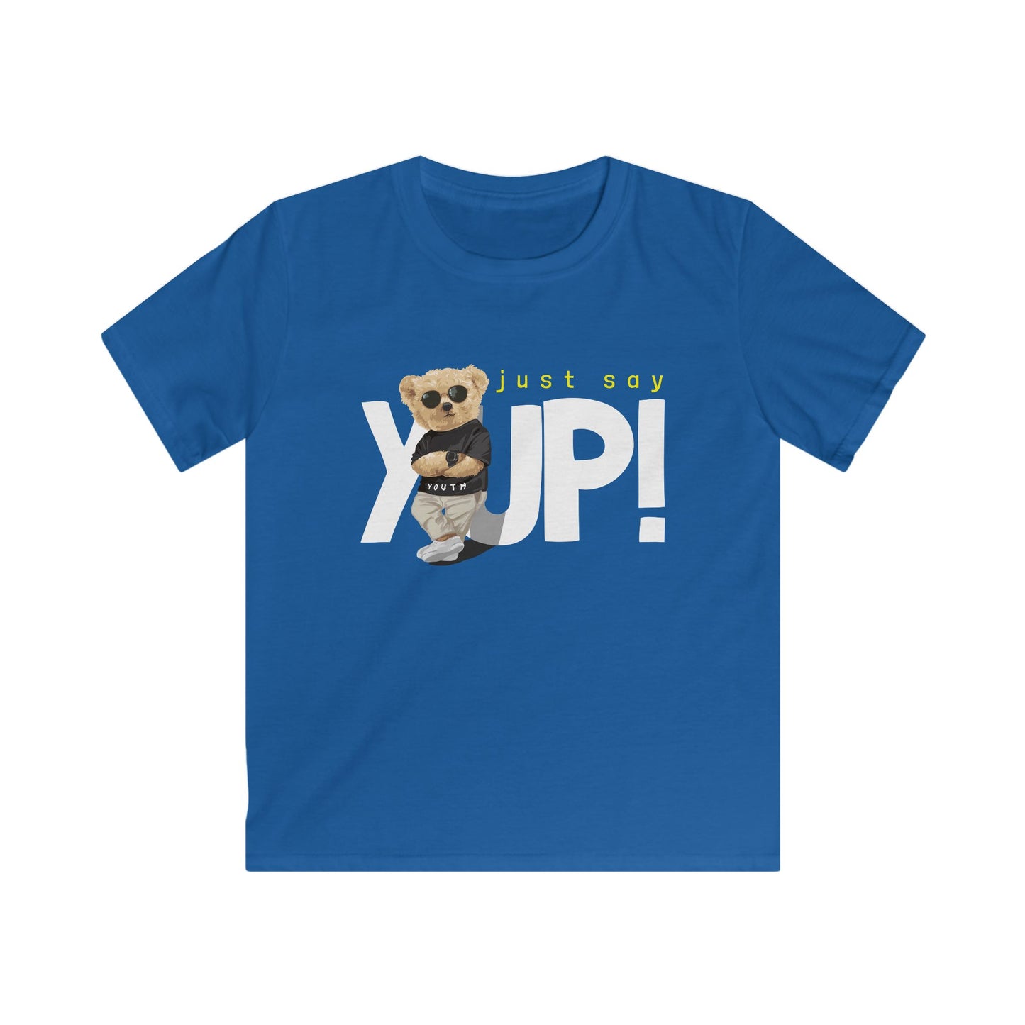 Kids Graphic Tee - Just Say YUP! Fun & Playful T-Shirt, Perfect for Birthdays, Parties, Everyday Wear, Gift for Kids Royal
