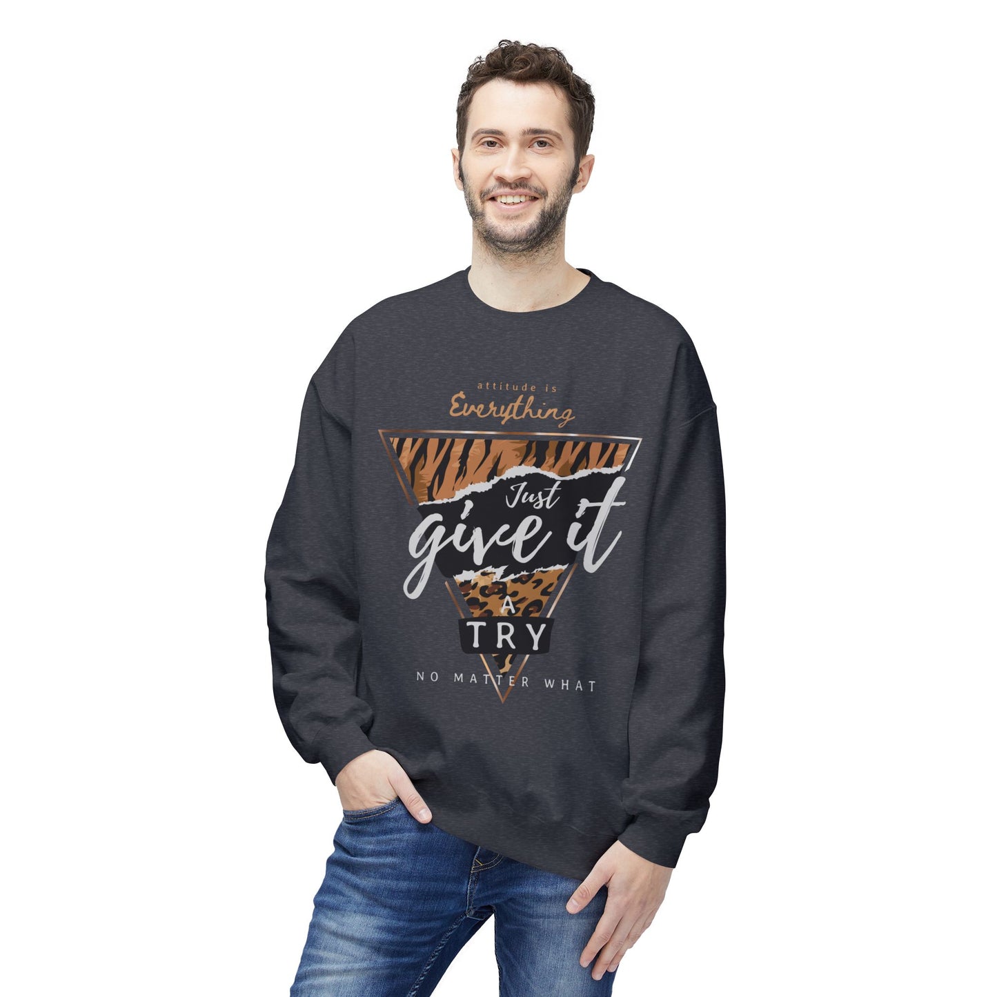 Motivational Crewneck Sweatshirt, Cozy Fleece Top, Inspirational Gift, Chill Vibes, Unisex Apparel, Perfect for Every Occasion