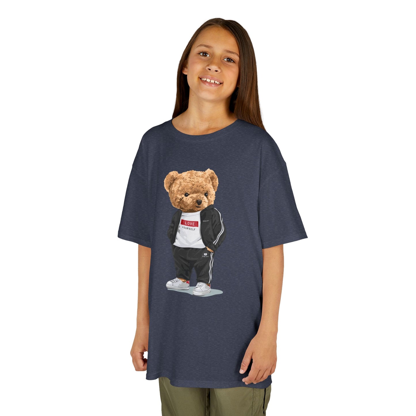 Youth Streetwear Graphic Tee - Fun Bear Design, Cool Kids T-Shirt, Summer Wear, Birthday Gift, Casual Outfit