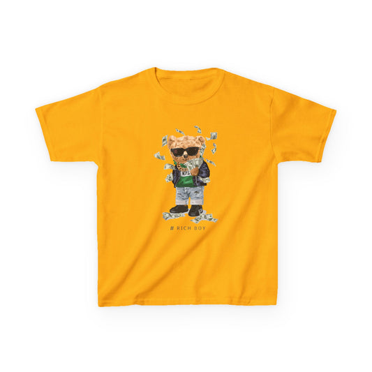 Cool Bear Kids Tee - Fun Graphic Shirt for Stylish Children, Gift for Birthdays, Everyday Wear, Casual Outfit, Unique Kids Apparel Gold