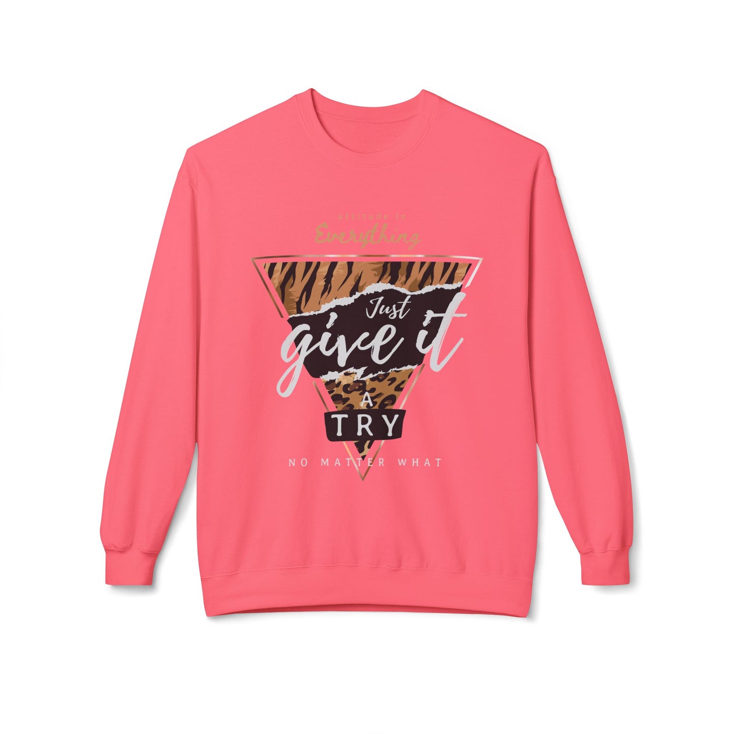 Motivational Crewneck Sweatshirt, Cozy Fleece Top, Inspirational Gift, Chill Vibes, Unisex Apparel, Perfect for Every Occasion Pink Lemonade