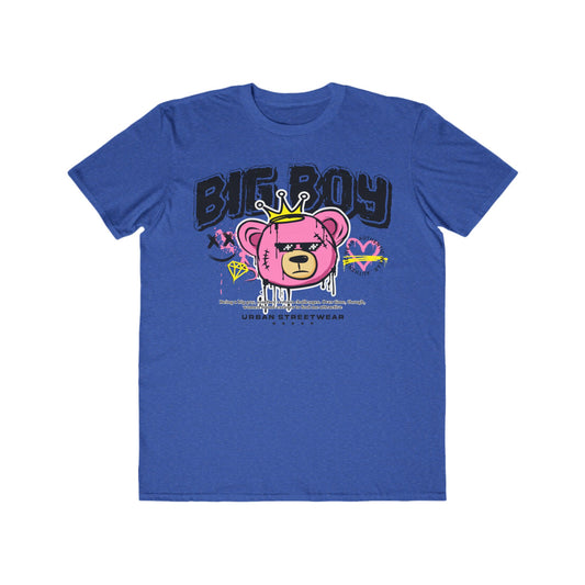 Stylish Urban Bear T-Shirt | Big Boy Graphic Tee, Streetwear Fashion, Urban Wear For Men, Gift for Him, Trendy Tee Heather Blue