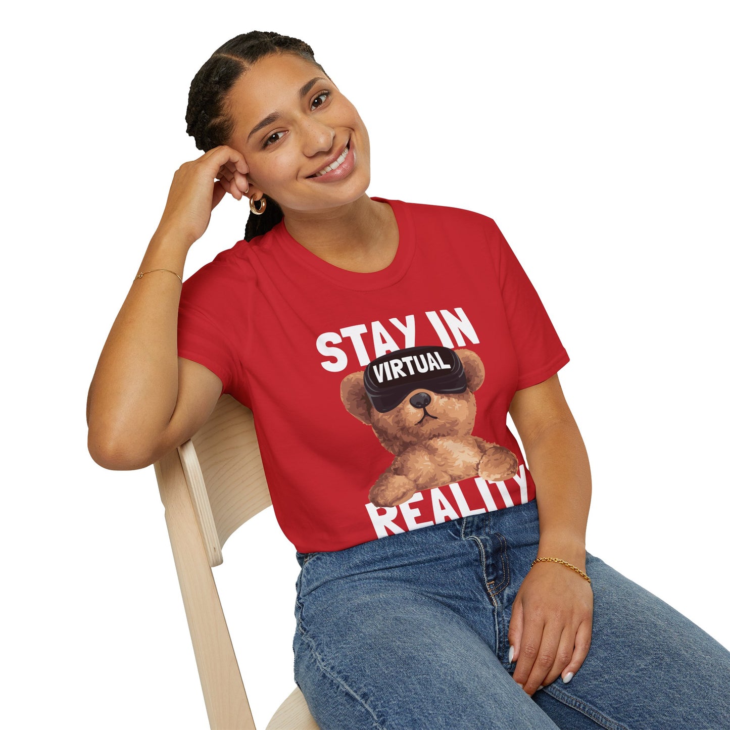 Virtual Reality Bear T-Shirt, Cute Graphic Tee, Funny Gift for Gamers, Trendy Apparel, Birthday Gift, Casual Wear