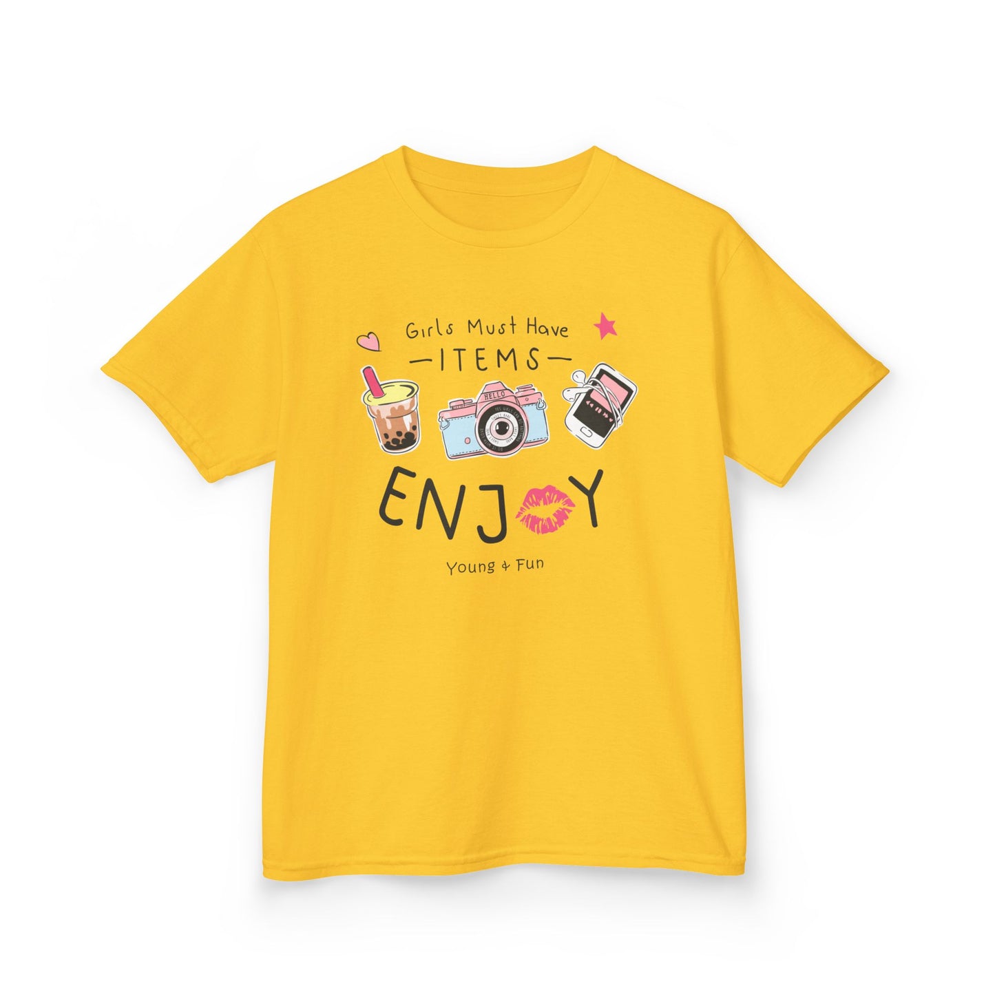 Kids Enjoy Fun Tee, Playful Kid's Shirt, Summer T-Shirt, Birthday Gift, Casual Wear, Photography Themed Tee Daisy