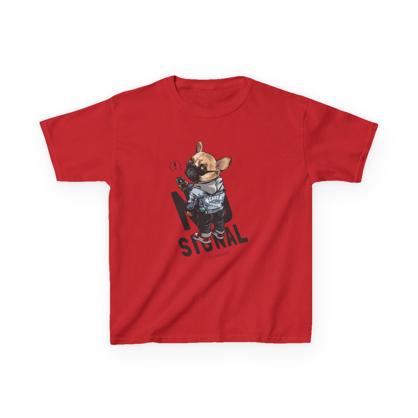 Kids Graphic Tee with Playful Dog Design, Casual Kids Tee, Pet Lovers Shirt, Fun Gift for Boys and Girls, Birthday Celebration Clothing Red