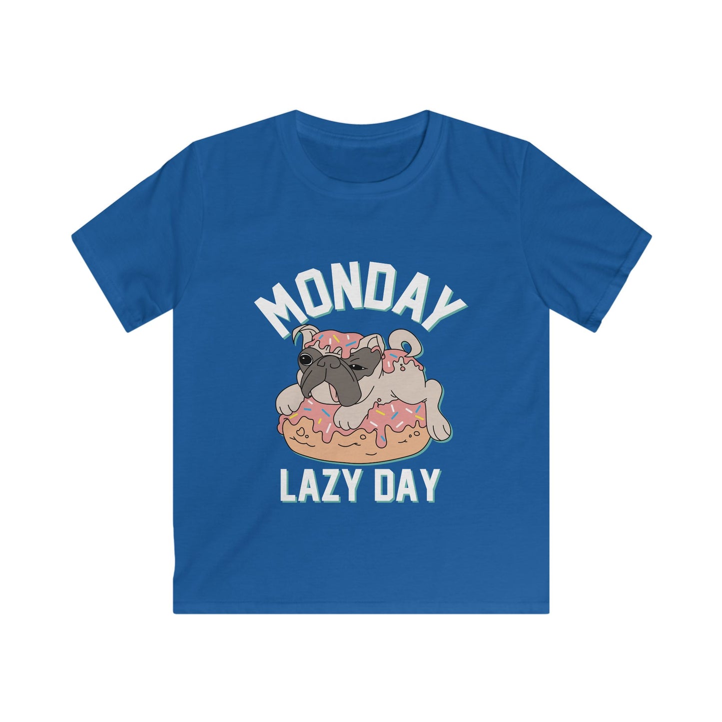 Kids Doughnut Fun Tee, Cute Kids T-Shirt, Monday Vibes Tee, Lazy Day Apparel, Fun Gift for Kids Royal