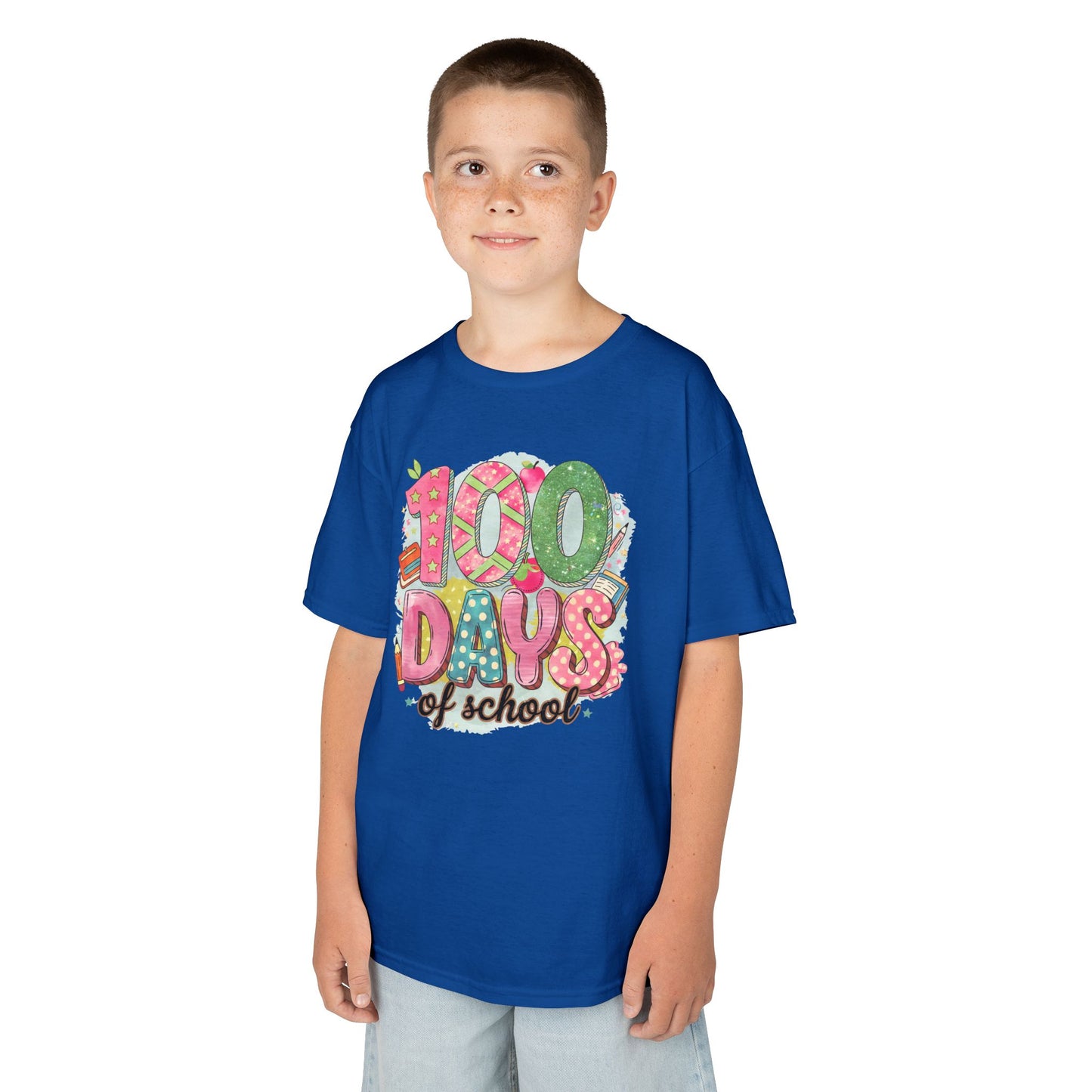Kids 100 Days of School Tee, Fun t-shirt for kids, Milestone celebration shirt, Perfect for school events, Unique kids' apparel