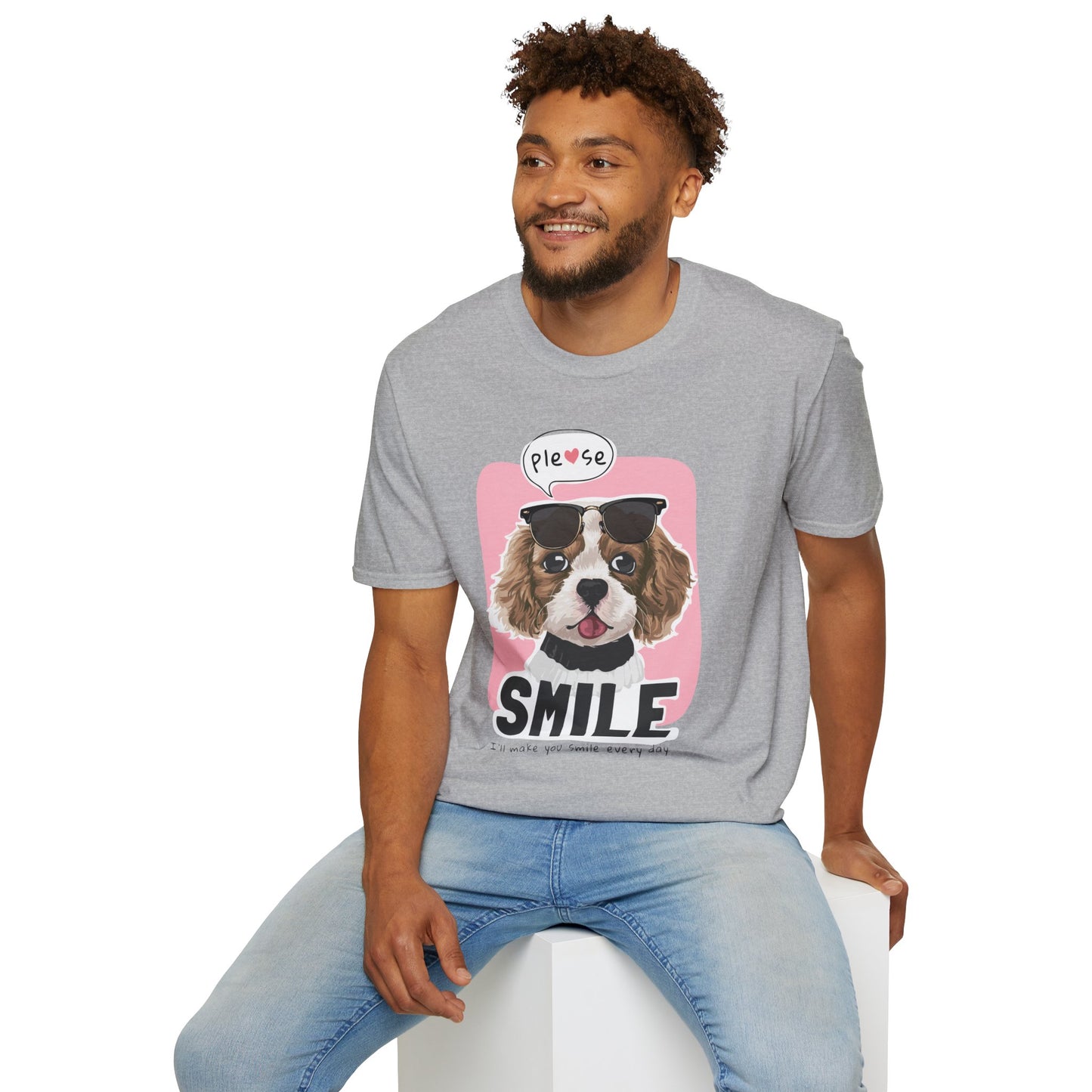 Cute Dog Smile T-Shirt, Dog Lover Gift, Pet Theme Apparel, Funny Animal Tee, Happy Summer Style