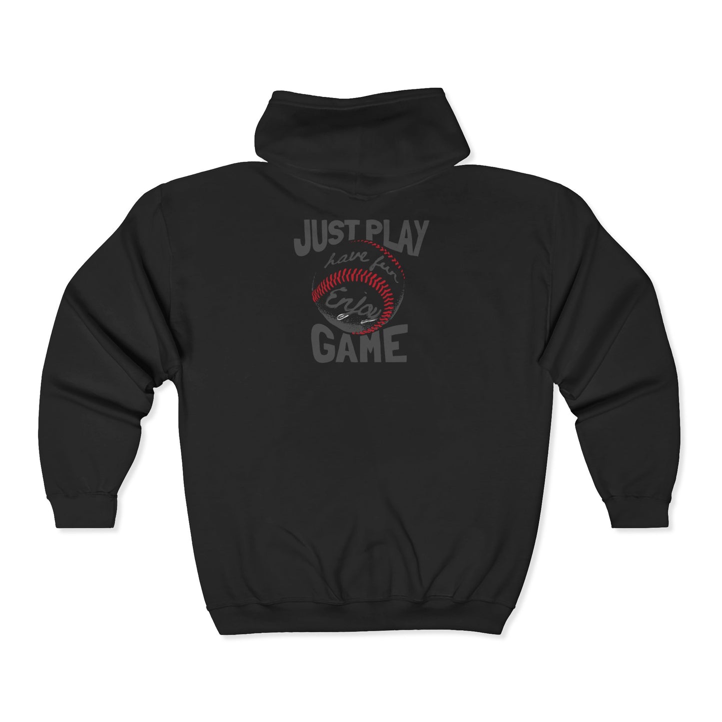 Game On Unisex Full Zip Hoodie, Just Play Hoodie, Sports Sweatshirt, Gift for Gamers, Hoodie for Gaming Events