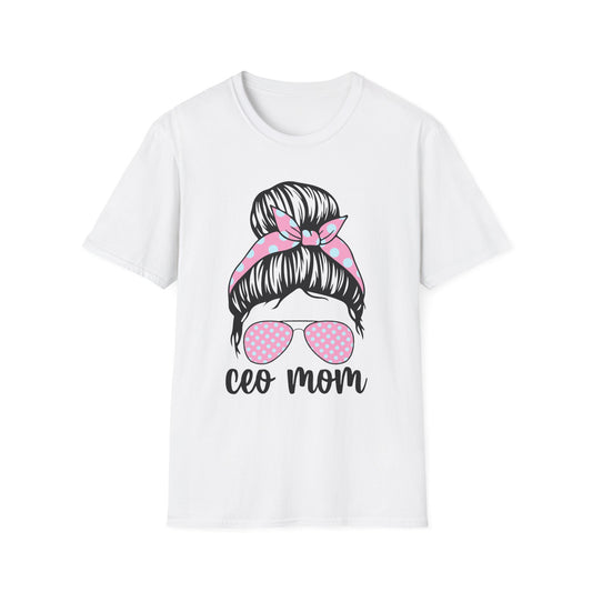 CEO Mom T-Shirt: Casual Gift for Mother's Day, Birthday, or Everyday Wear, Perfect for Stylish Moms White