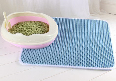 Cat Litter Pad Honeycomb Cat Pad Waterproof Urine Proof Pad Pet Supplies Blue L