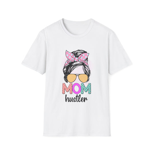 Mom Hustler T-Shirt - Perfect Gift for Mother's Day, Birthday, Casual Wear, Mom Life, Gift for Moms White