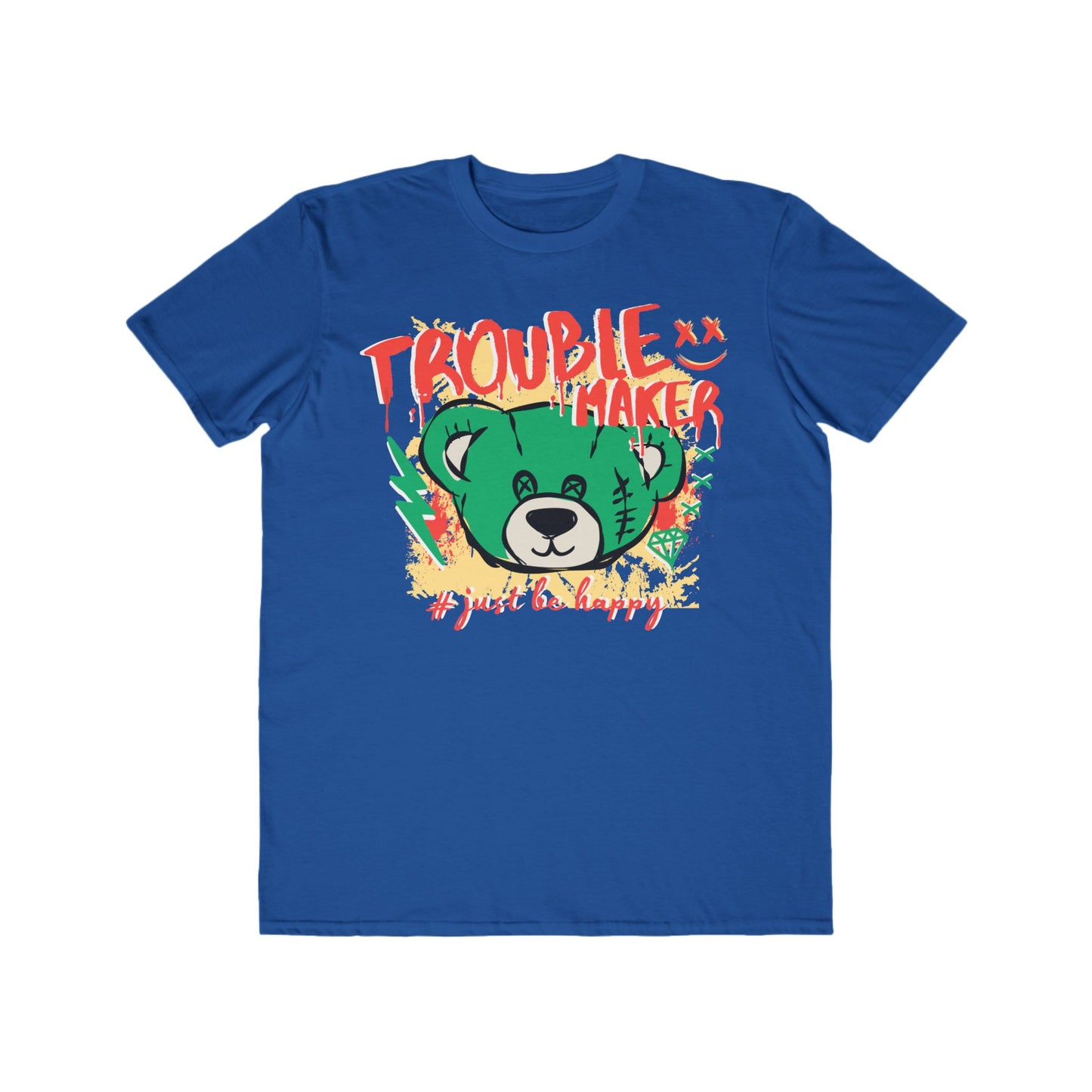 Urban Wear For Men - Trouble Maker Bear, Fun Casual Wear, Gift for Him, Trendy Fashion T-Shirt, Unique Summer Outfit Royal Blue