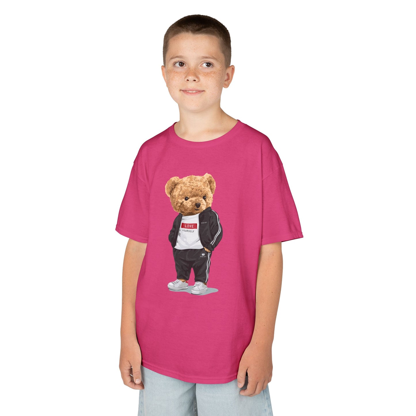 Youth Streetwear Graphic Tee - Fun Bear Design, Cool Kids T-Shirt, Summer Wear, Birthday Gift, Casual Outfit