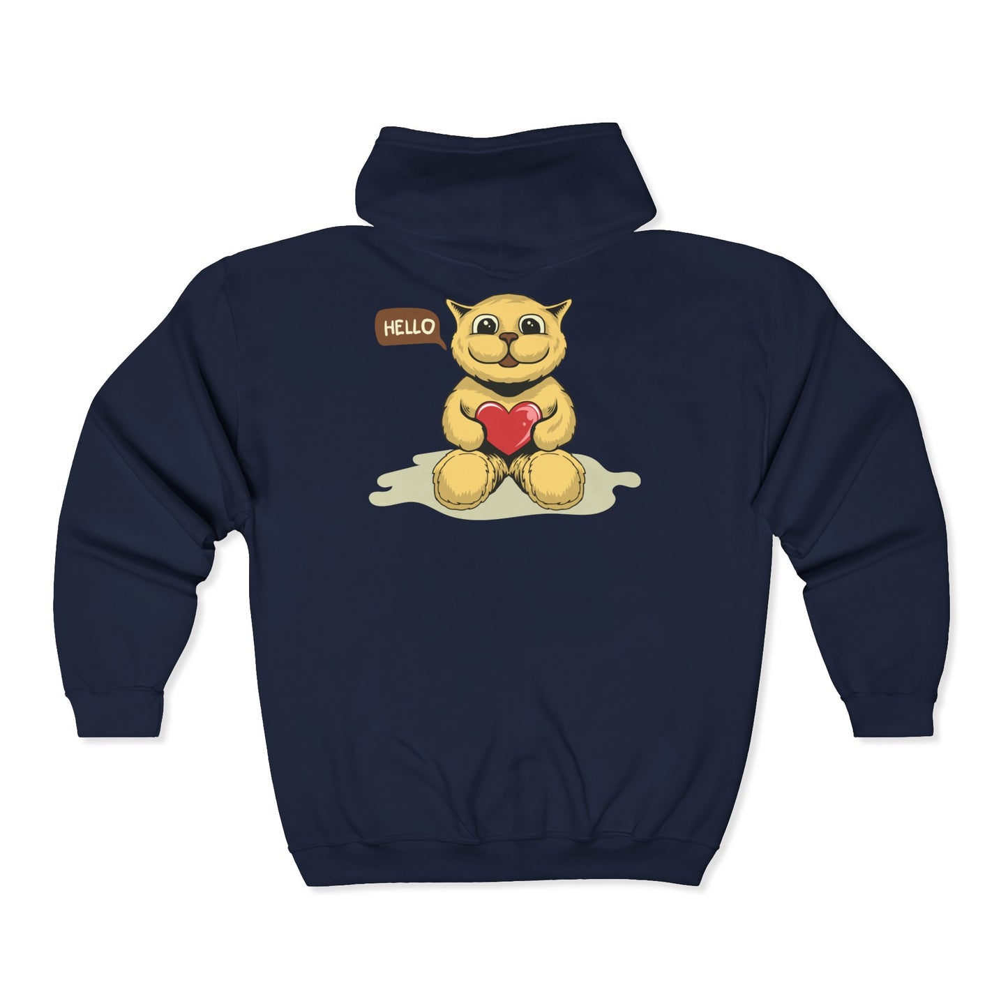 Cute Bear Zip-Up Hoodie, Cozy Sweatshirt, Warm Layering Piece, Gifts for Friends, Casual Wear, Valentine’s Day Gift, Unisex Apparel
