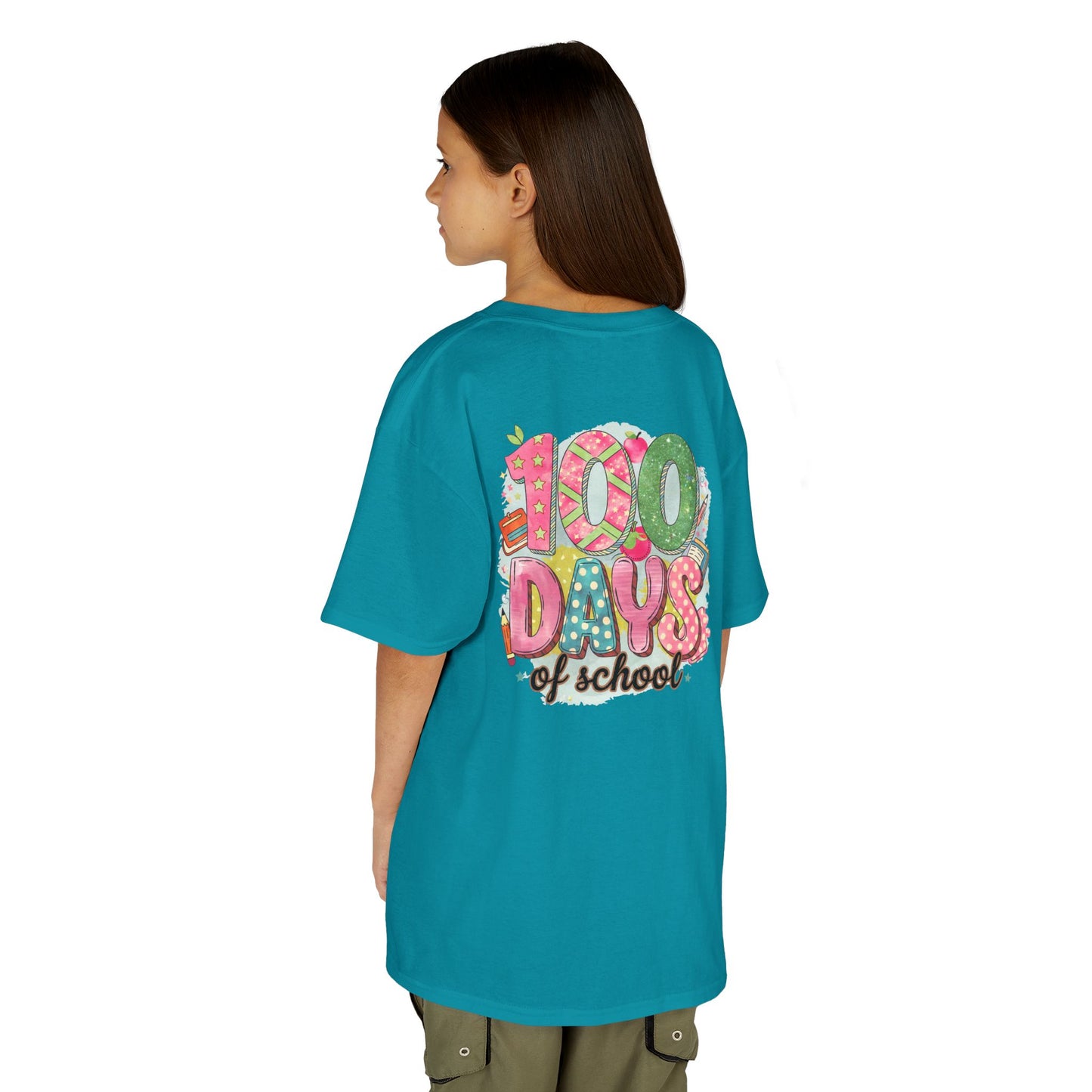 Kids 100 Days of School Tee, Fun t-shirt for kids, Milestone celebration shirt, Perfect for school events, Unique kids' apparel