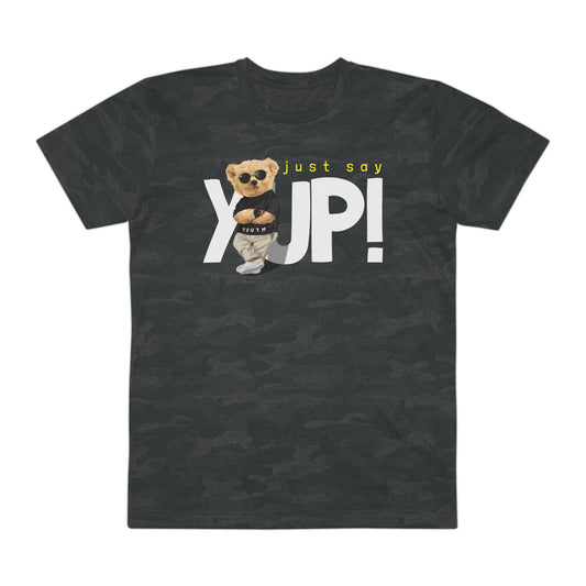 Men's Graphic Tee with Funny Bear Design, Cute Animal Shirt, Casual Wear, Gift for Him, Birthday Gift Idea, Fun Statement Tee Storm Camo