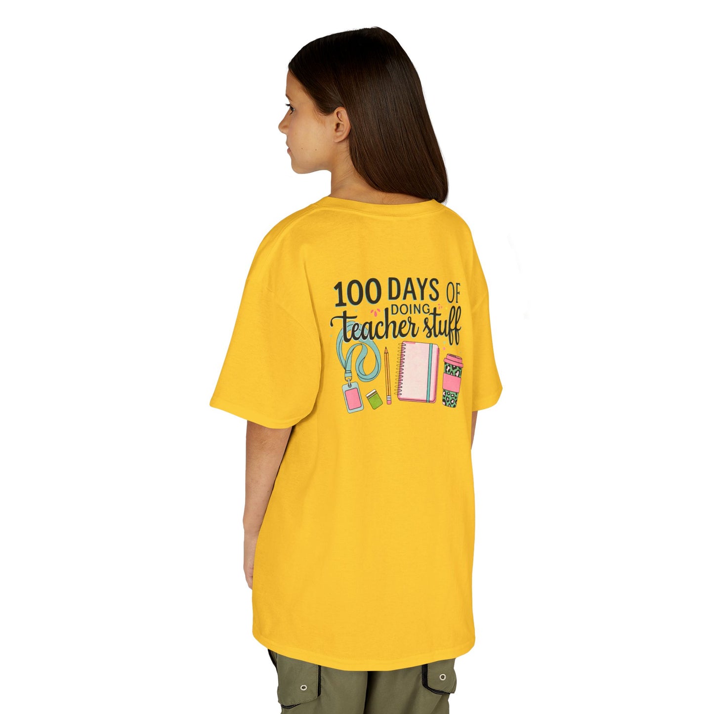 Teacher Appreciation Kids Tee, 100 Days of Teacher Stuff Shirt, School Spirit Tee, Gift for Future Educators, Kids' Classroom Apparel