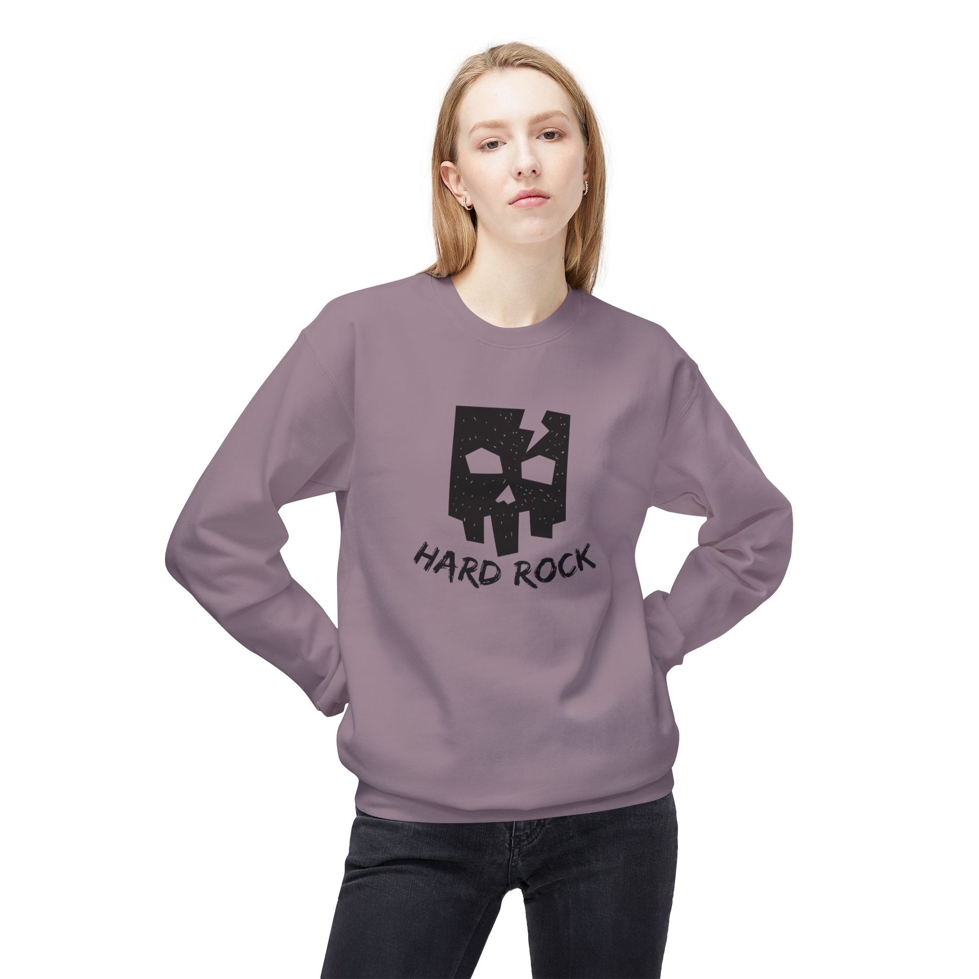 Unisex Hard Rock Sweatshirt, Cozy Music Lover Gift, Trendy Casual Wear, Perfect for Concerts, Birthday Present, Halloween Outfit