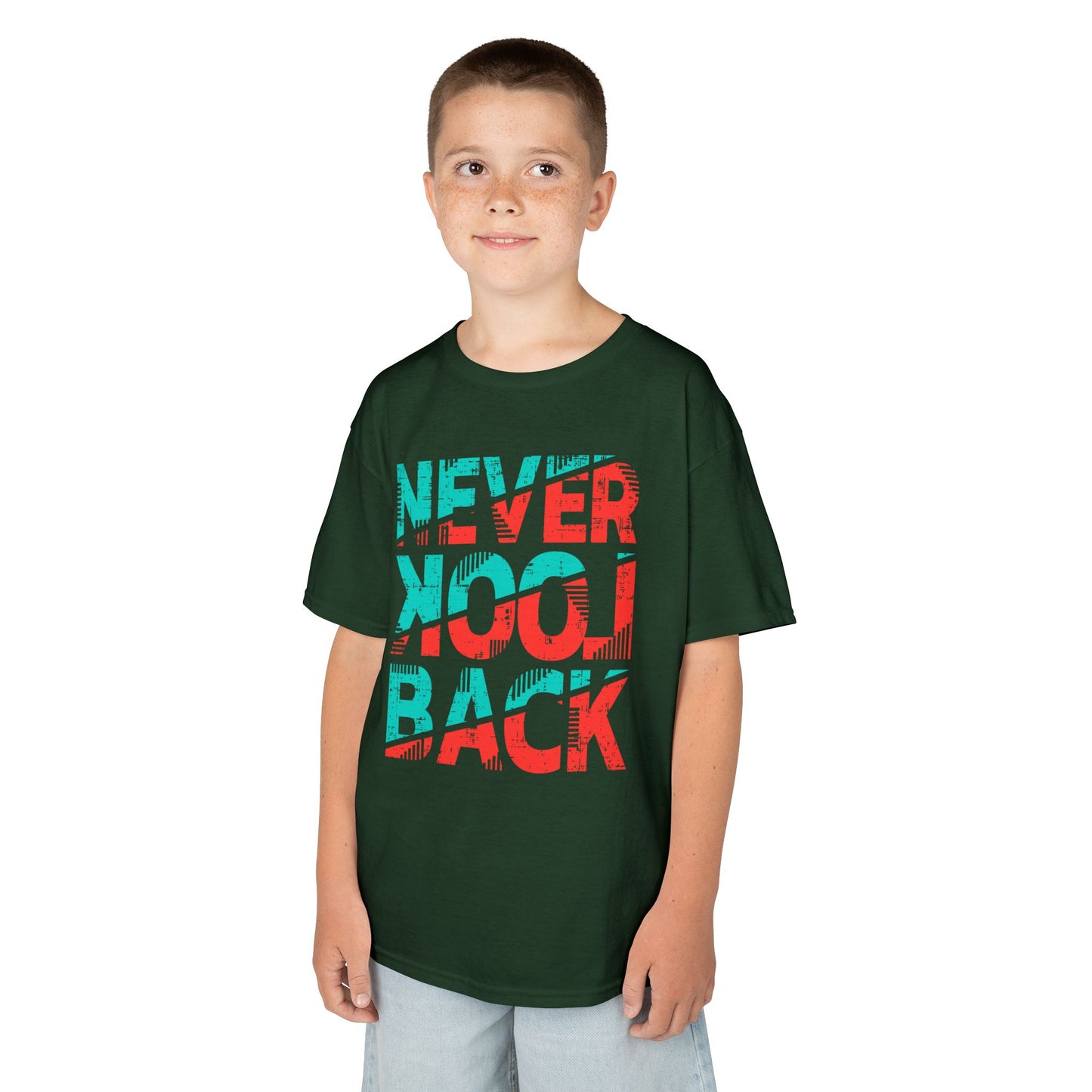 Never Look Back Kids Tee - Fun Graphic Tee, Youth Tee, Birthday Gift, Casual Wear, Motivational T-Shirt