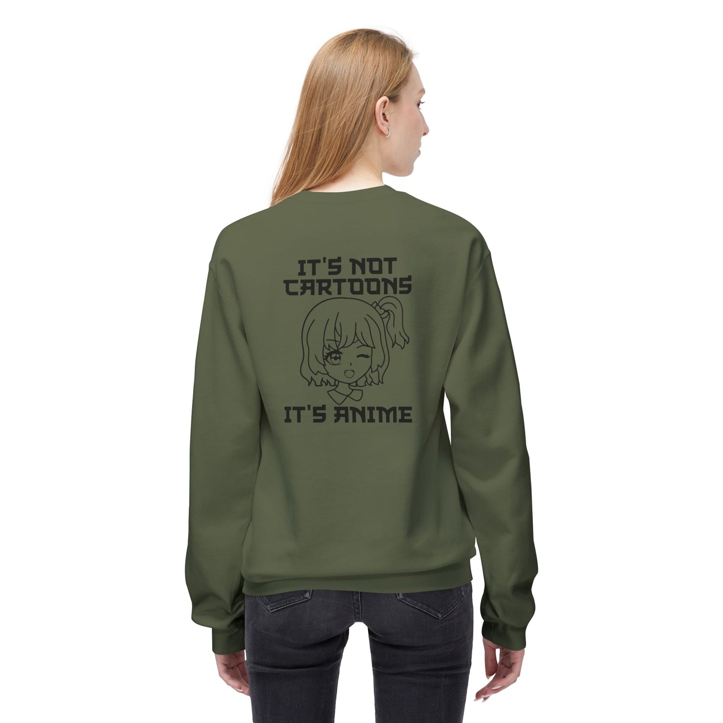 Anime Sweatshirt - It's Not Cartoons, Gift for Anime Fans, Casual Wear, Cozy Hoodie Alternative, Perfect for Conventions