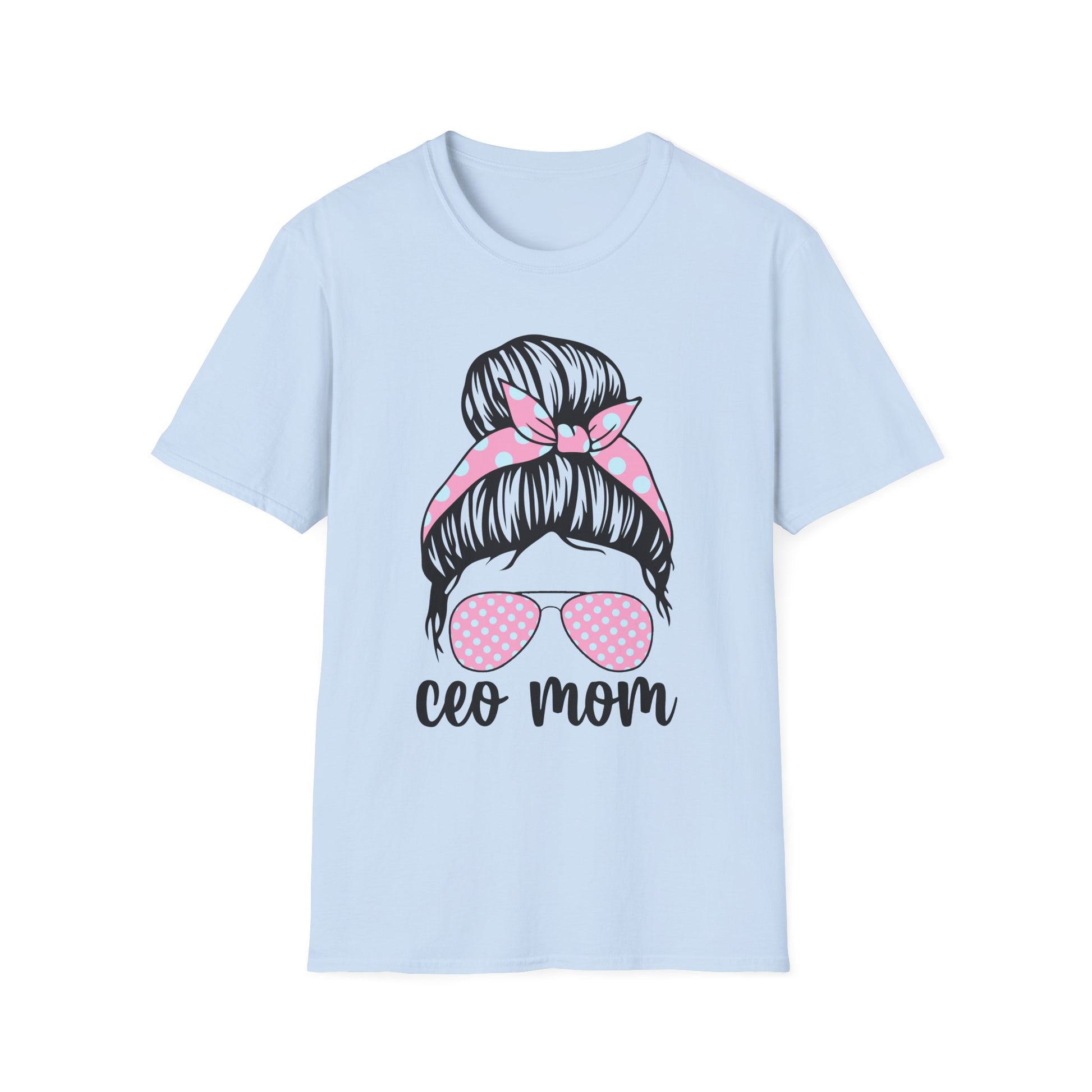 CEO Mom T-Shirt: Casual Gift for Mother's Day, Birthday, or Everyday Wear, Perfect for Stylish Moms Light Blue