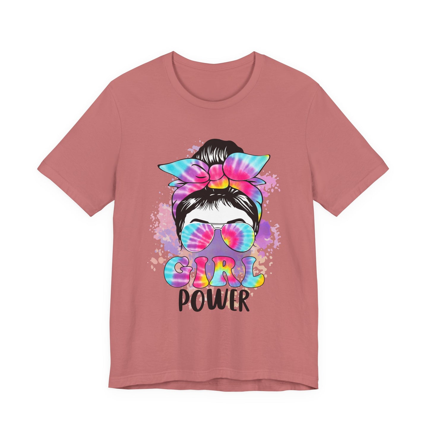 Empowering Girl Power Tee, Unisex T-Shirt for Girls, Feminist Apparel, Gift for Her, Cute Summer Top, Casual Statement Shirt Mauve