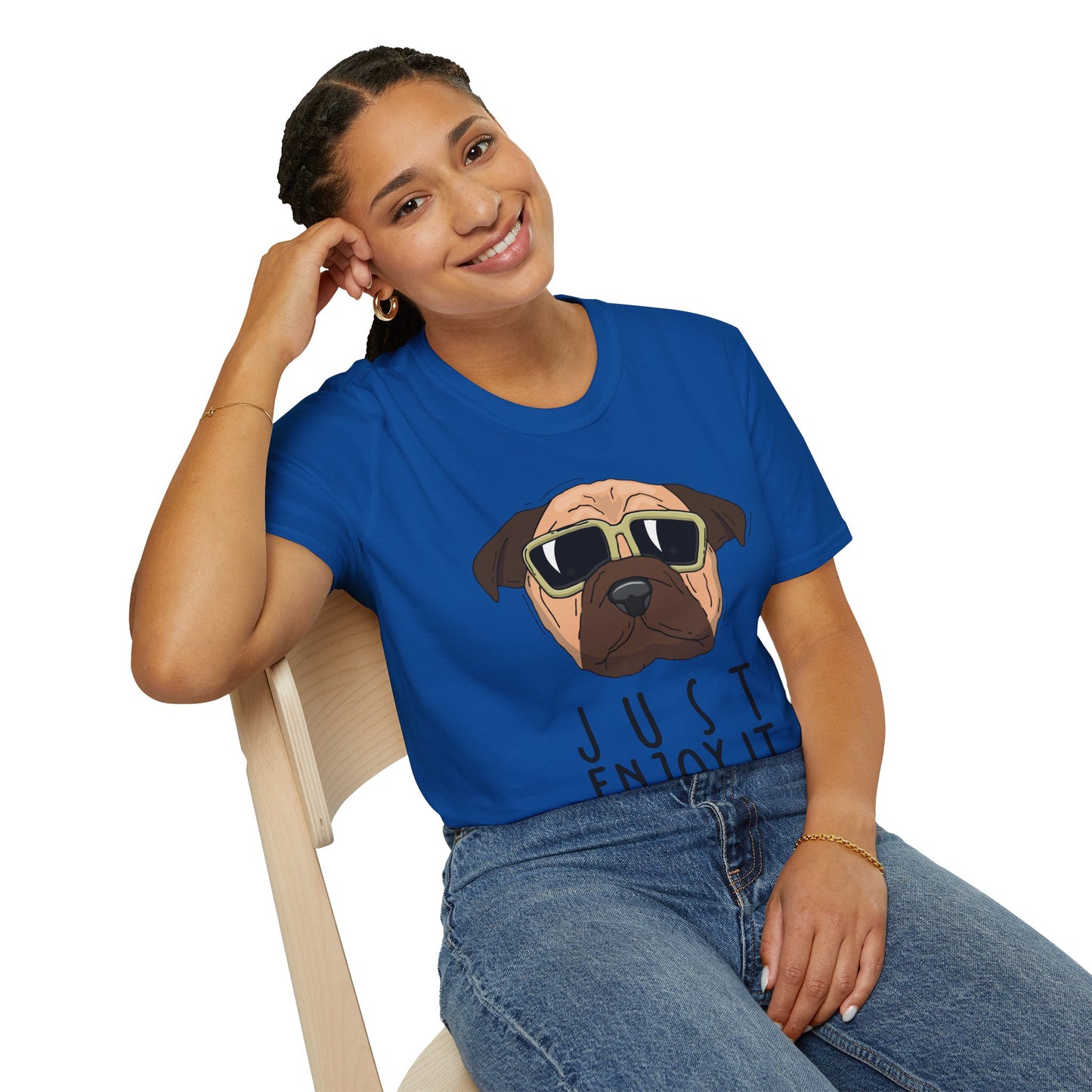 Cool Dog T-Shirt: Just Enjoy It, Funny Pet Lover Gift, Casual Everyday Wear, Unisex Graphic Tee, Gift for Dog Owners