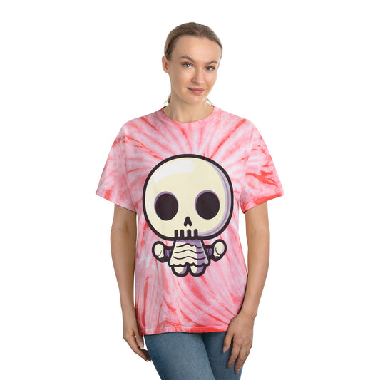 Cute Skeleton Tie-Dye Tee, Casual T-Shirt, Summer Wear, Festival Shirt, Gift for Kids, Unique Graphic Tee - Cozy Kawaii LLC
