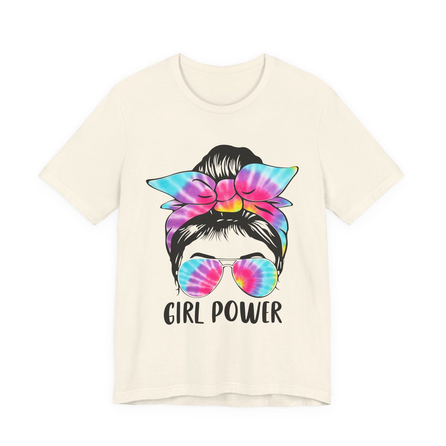 Girl Power Tie-Dye Tee, Unisex Short Sleeve Shirt, Feminist Apparel, Gift for Her, Casual Everyday Wear, Birthday Present