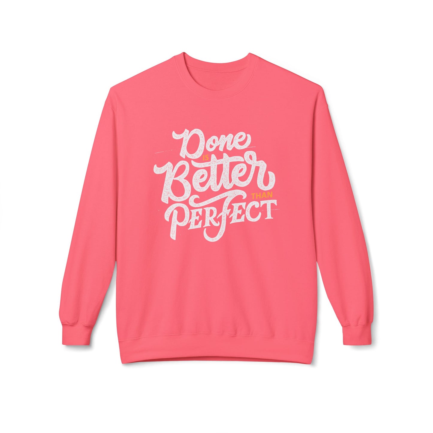 Motivational Fleece Sweatshirt: Cozy Crewneck, Perfect for Self-Care Days, Gift for Friends, Inspirational Quotes, Peer Encouragement Pink Lemonade