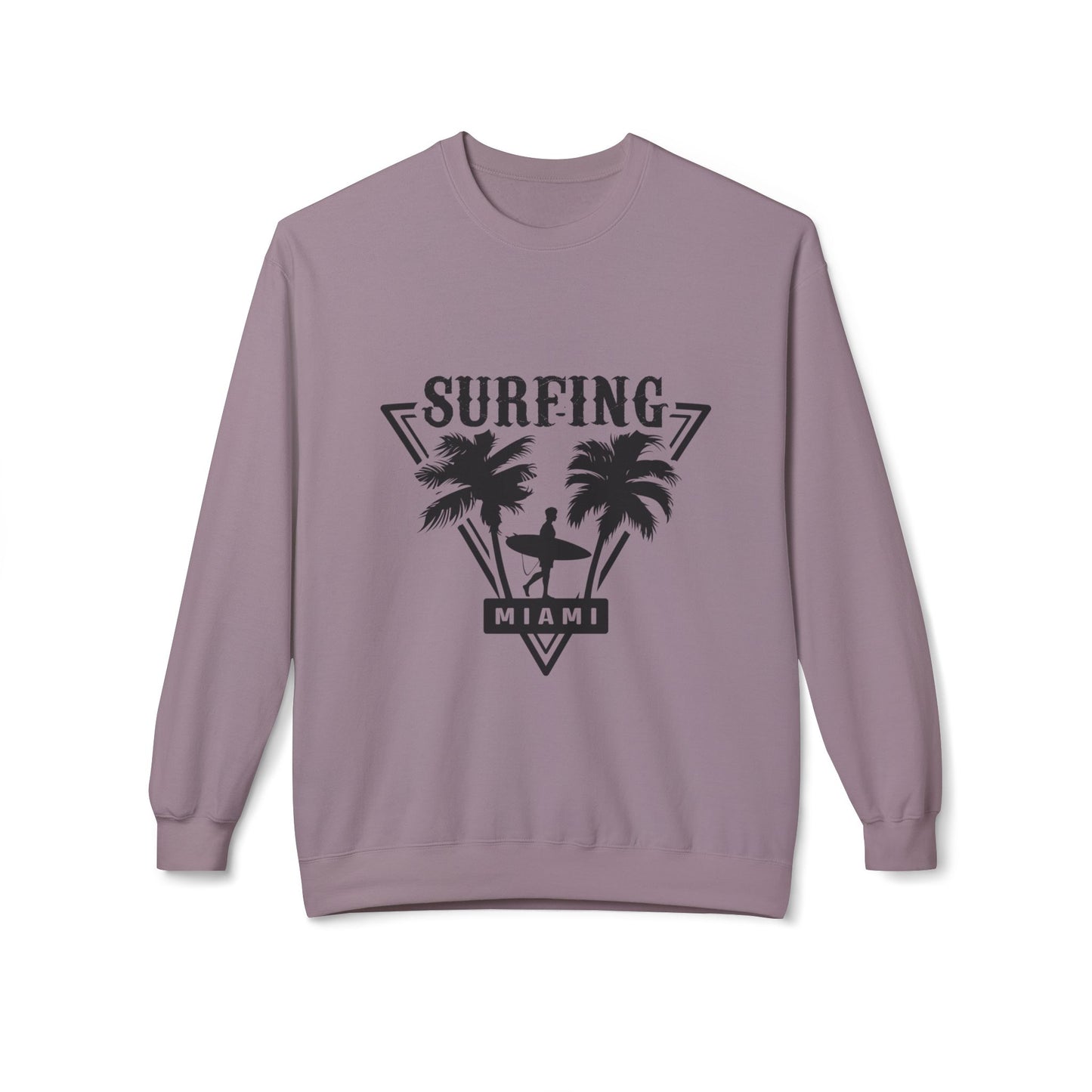 Miami Surfing Sweatshirt, Unisex Sweatshirt, Beach Lover Gift, Casual Layering Piece, Summer Vibes Apparel, Surfing Lifestyle Clothing Paragon