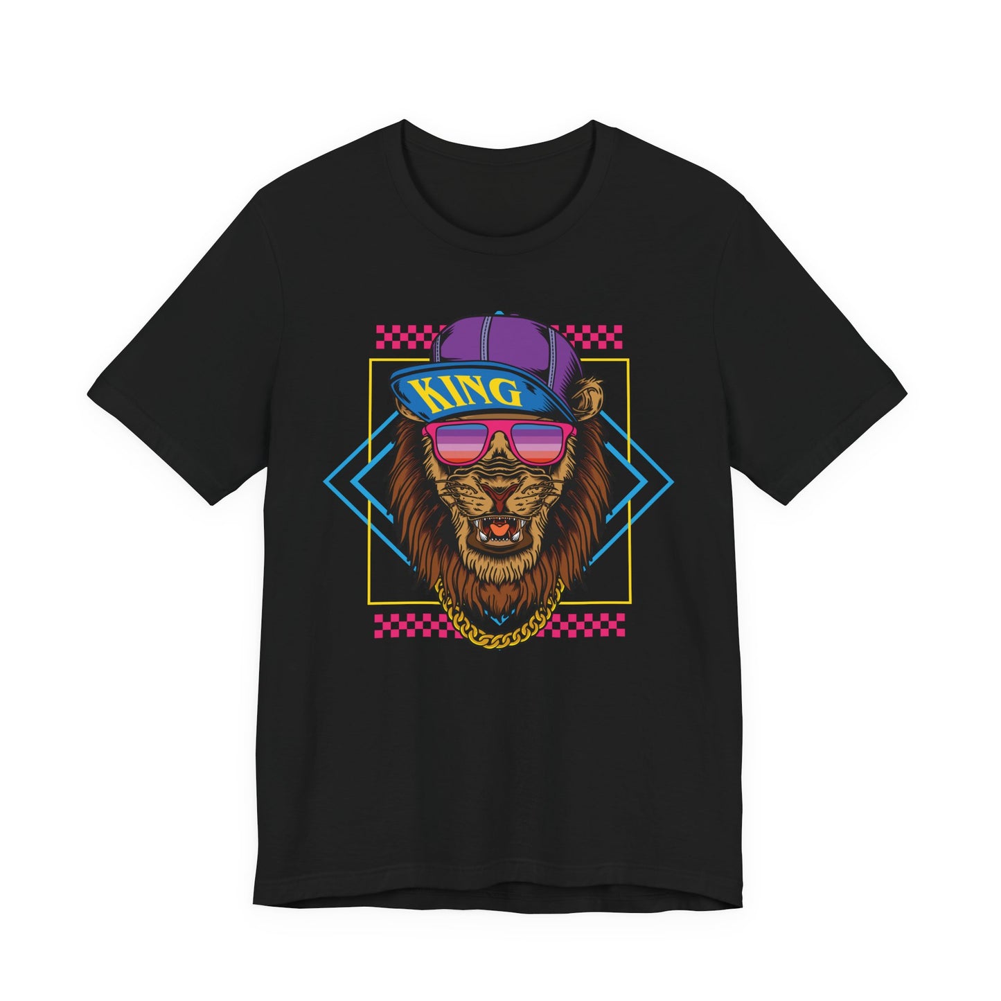 King Lion Graphic Tee, Funky T-Shirt, Hip Hop Style Shirt, Unisex Streetwear, Cool Gift for Him/Her, Casual Vibes, Summer Fashion