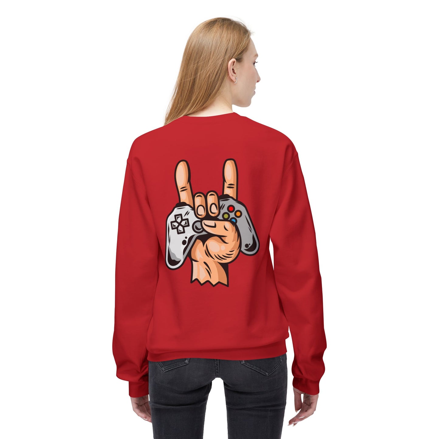 Gamer Fleece Crewneck Sweatshirt, Unisex Sweatshirt for Gamers, Gaming Apparel, Perfect Gift for Birthdays, Geek Culture, Casual Wear