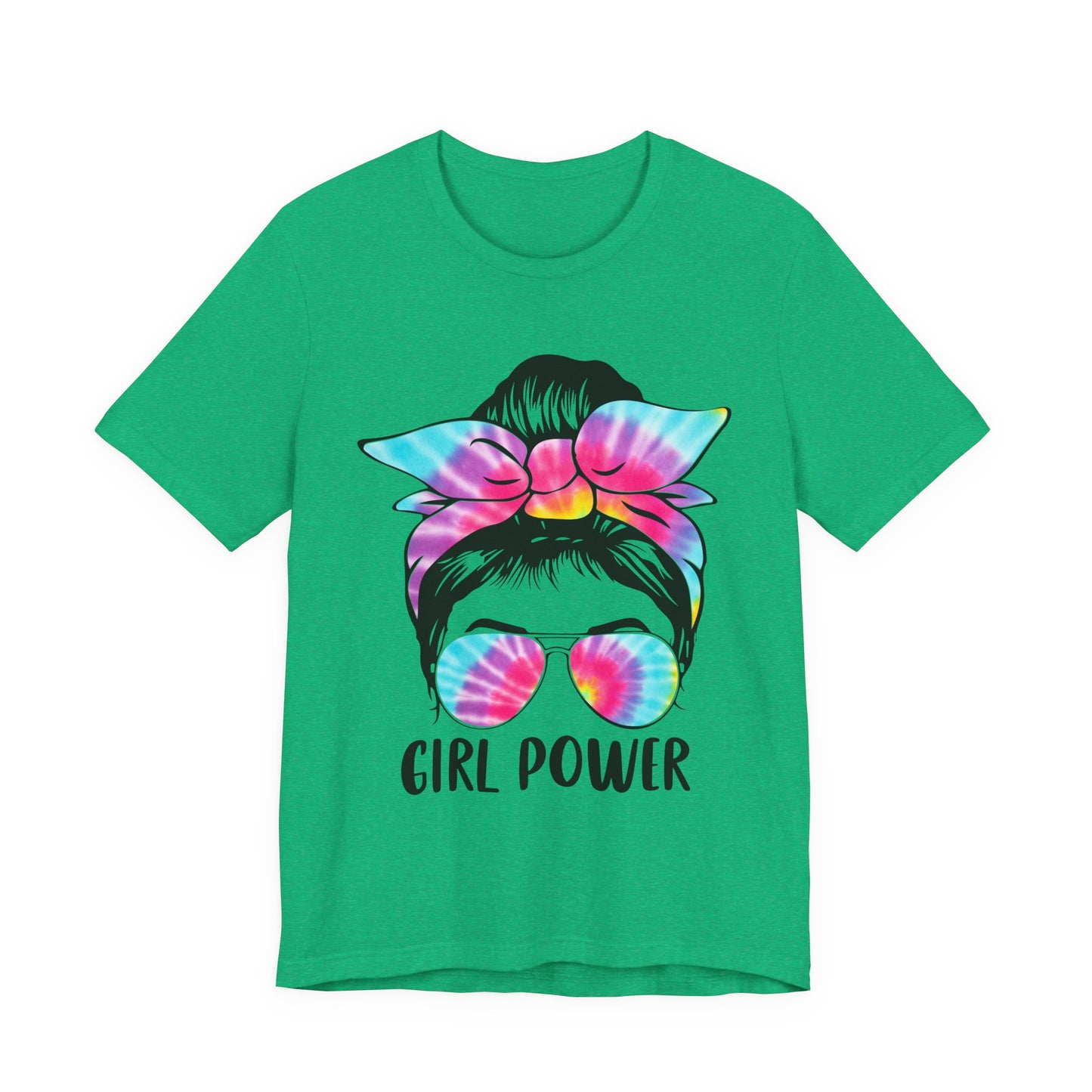 Girl Power Tie-Dye Tee, Unisex Short Sleeve Shirt, Feminist Apparel, Gift for Her, Casual Everyday Wear, Birthday Present Heather Kelly