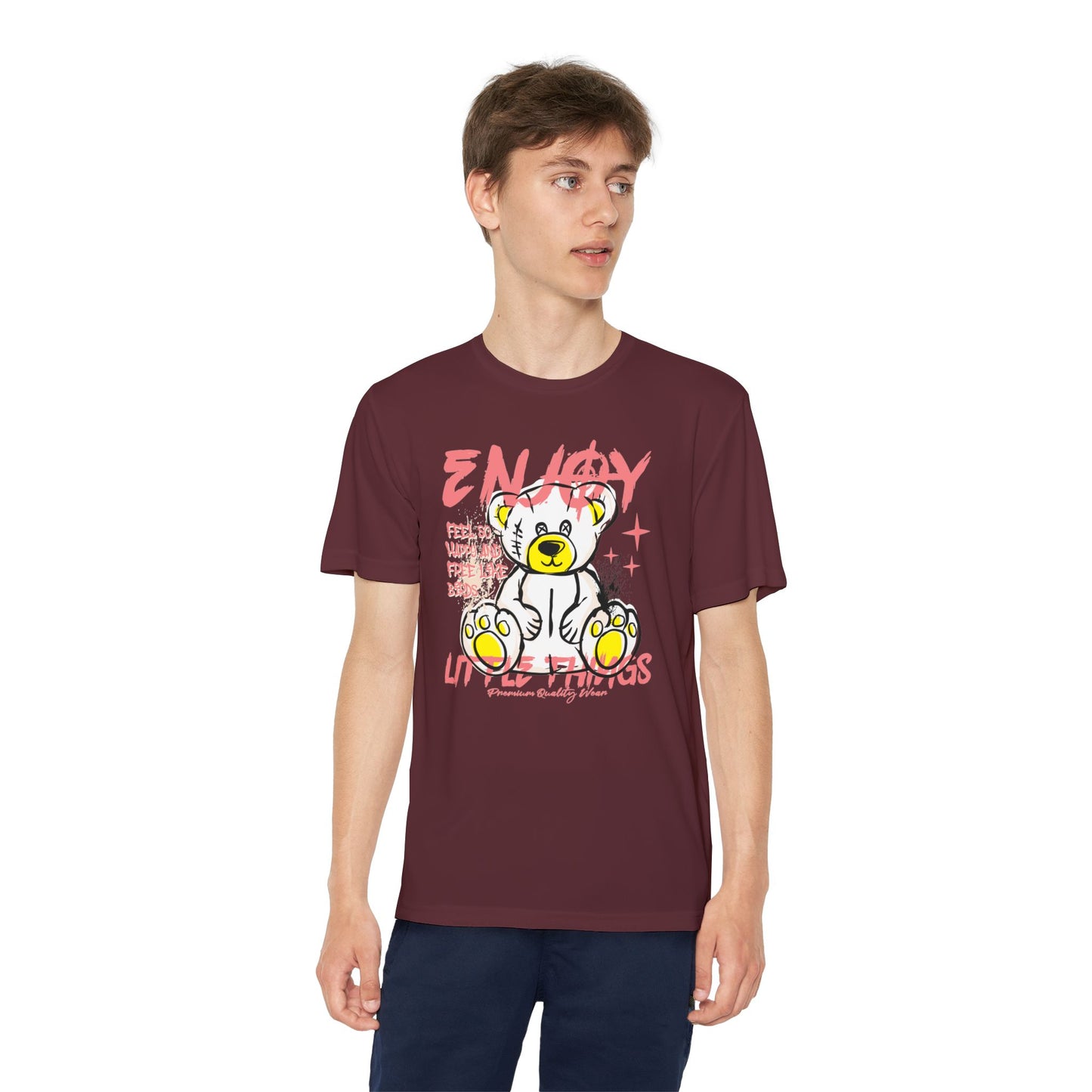 Youth Graphic Tee - 'Energy' Bear Design | Fun, Trendy T-Shirt for Kids, Birthday Gift, Everyday Wear, Cool Summer Style
