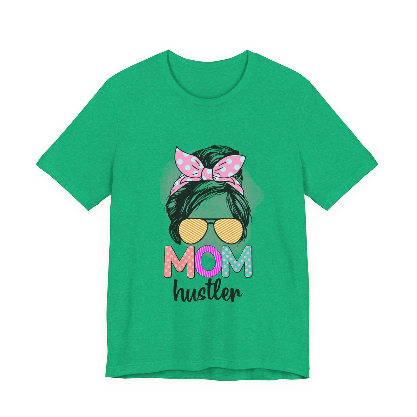 Mom Hustler Graphic Tee, Trendy Shirt for Moms, Mother's Day Gift, Motivational Tee, Casual Wear Heather Kelly
