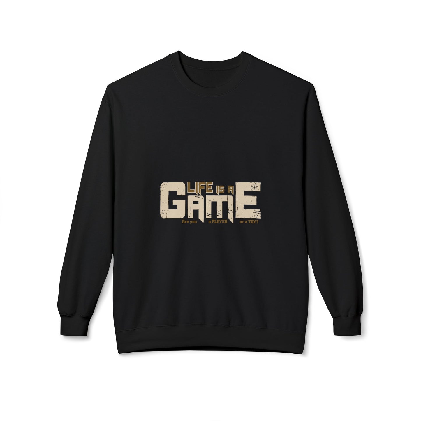 Game Life Unisex Sweatshirt, Soft Sweatshirt, Gamer Gift, Casual Wear, Birthday Gift, Inspirational Apparel Black