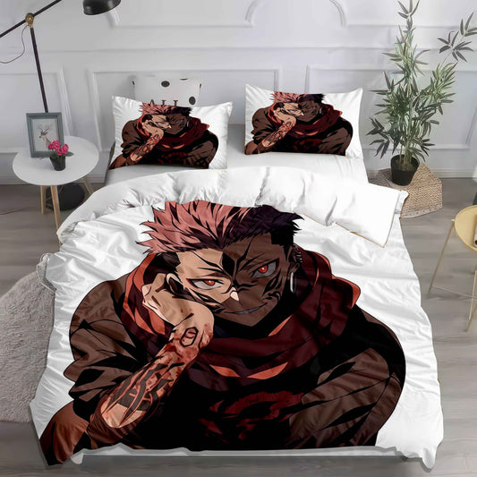King of Curses Sukuna Duvet Cover Set - Jujutsu Kaisen Anime Bedding