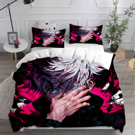Gojo Satoru Six Eyes Duvet Cover Set - Jujutsu Sorcerer Anime Bedding