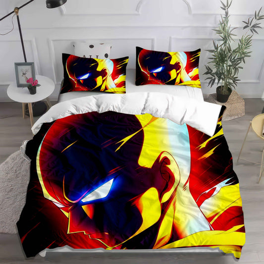 One-Punch Man Saitama Duvet Cover Set | 3D Printed Anime Bedding | Cozy Kawaii