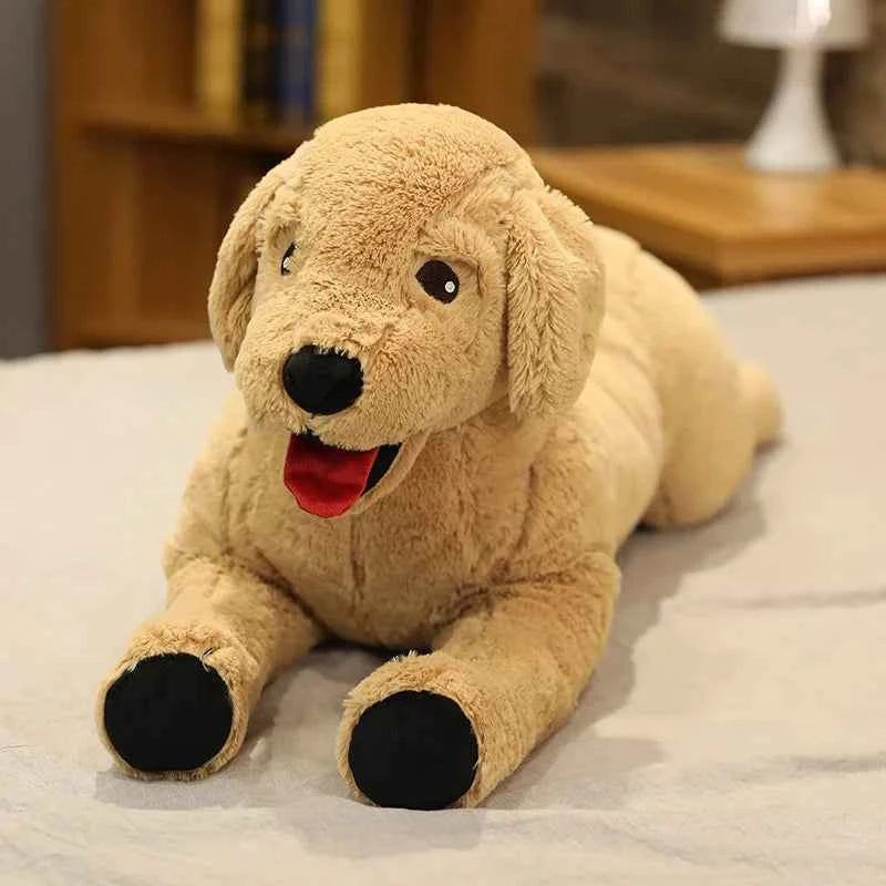 Lifelike Labrador Dog Plush Toy (13.8/29.5 in) - Creative Simulation Puppy Doll Gift Brown