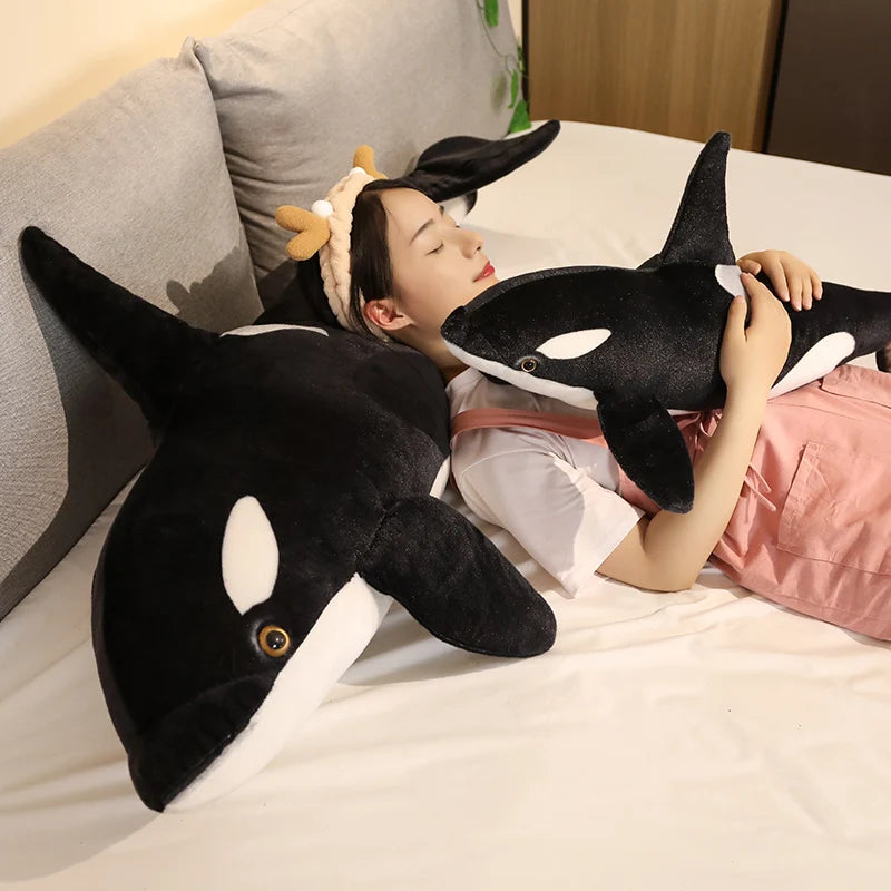 Giant Orca Whale Plush Toy – Lifelike Killer Whale Stuffed Animal